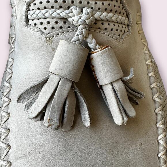 Moreschi Beige Leather Loafers Sz 9 - Picture 5 of 11